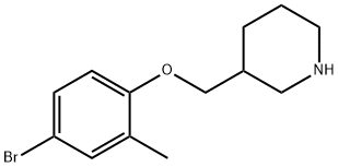 3-[(4-BROMO-2-METHYLPHENOXY)METHYL]PIPERIDINE Struktur