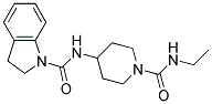 N-(1-[(ETHYLAMINO)CARBONYL]PIPERIDIN-4-YL)INDOLINE-1-CARBOXAMIDE Struktur