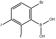 6-BROMO-2-FLUORO-3-IODOPHENYLBORONIC ACID Struktur