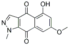 5-HYDROXY-7-METHOXY-1-METHYL-1H-BENZO[F]INDAZOLE-4,9-DIONE Struktur