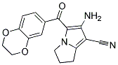 6-AMINO-5-(2,3-DIHYDRO-1,4-BENZODIOXIN-6-YLCARBONYL)-2,3-DIHYDRO-1H-PYRROLIZINE-7-CARBONITRILE Struktur