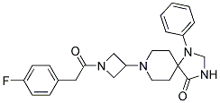 8-(1-[(4-FLUOROPHENYL)ACETYL]AZETIDIN-3-YL)-1-PHENYL-1,3,8-TRIAZASPIRO[4.5]DECAN-4-ONE Struktur