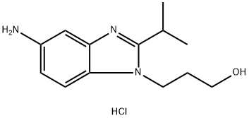 3-(5-AMINO-2-ISOPROPYL-BENZOIMIDAZOL-1-YL)-PROPAN-1-OL DIHYDROCHLORIDE Struktur