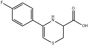 5-(4-FLUOROPHENYL)-3,4-DIHYDRO-2H-1,4-THIAZINE-3-CARBOXYLIC ACID Struktur