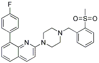 8-(4-FLUOROPHENYL)-2-(4-[2-(METHYLSULFONYL)BENZYL]PIPERAZIN-1-YL)QUINOLINE Struktur