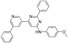 (4-METHOXY-PHENYL)-[2-PHENYL-6-(5-PHENYL-PYRIDIN-3-YL)-PYRIMIDIN-4-YL]-AMINE Struktur