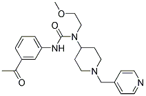 N'-(3-ACETYLPHENYL)-N-(2-METHOXYETHYL)-N-[1-(PYRIDIN-4-YLMETHYL)PIPERIDIN-4-YL]UREA Struktur