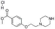 METHYL 4-(2-PIPERAZINOETHOXY)BENZENECARBOXYLATE HYDROCHLORIDE Struktur