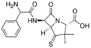 (2S,5R,6R)-6-(2-AMINO-2-PHENYLACETYLAMINO)-3,3-DIMETHYL-7-OXO-4-THIO-1-AZA-BICYCLO[3.2.0]HEPTANE-2-CARBOXYLIC ACID Struktur