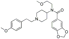 N-(2-METHOXYETHYL)-N-(1-[2-(4-METHOXYPHENYL)ETHYL]PIPERIDIN-4-YL)-1,3-BENZODIOXOLE-5-CARBOXAMIDE Struktur