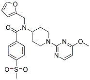 N-(2-FURYLMETHYL)-N-[1-(4-METHOXYPYRIMIDIN-2-YL)PIPERIDIN-4-YL]-4-(METHYLSULFONYL)BENZAMIDE Struktur