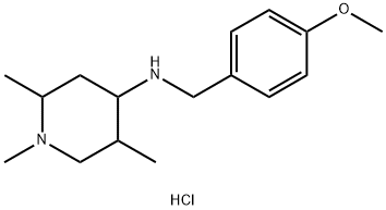 (4-METHOXY-BENZYL)-(1,2,5-TRIMETHYL-PIPERIDIN-4-YL)-AMINE HYDROCHLORIDE Struktur