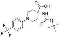 4-(TERT-BUTOXYCARBONYLAMINO)-1-(4-(TRIFLUOROMETHYL)PHENYL)PIPERIDINE-4-CARBOXYLIC ACID Struktur