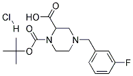 4-(3-FLUORO-BENZYL)-PIPERAZINE-1,2-DICARBOXYLIC ACID 1-TERT-BUTYL ESTER HYDROCHLORIDE Struktur