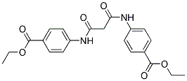 ETHYL 4-[2-[(4-ETHOXYCARBONYLPHENYL)CARBAMOYL]ACETYL]AMINOBENZOATE Struktur