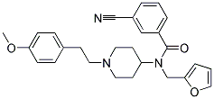 3-CYANO-N-(2-FURYLMETHYL)-N-(1-[2-(4-METHOXYPHENYL)ETHYL]PIPERIDIN-4-YL)BENZAMIDE Struktur