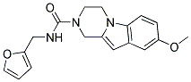 N-(2-FURYLMETHYL)-8-METHOXY-3,4-DIHYDROPYRAZINO[1,2-A]INDOLE-2(1H)-CARBOXAMIDE Struktur