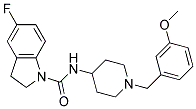 5-FLUORO-N-[1-(3-METHOXYBENZYL)PIPERIDIN-4-YL]INDOLINE-1-CARBOXAMIDE Struktur