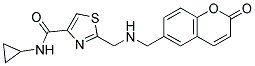 N-CYCLOPROPYL-2-(([(2-OXO-2H-CHROMEN-6-YL)METHYL]AMINO)METHYL)-1,3-THIAZOLE-4-CARBOXAMIDE Struktur