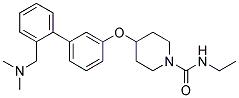 4-((2'-[(DIMETHYLAMINO)METHYL]BIPHENYL-3-YL)OXY)-N-ETHYLPIPERIDINE-1-CARBOXAMIDE Struktur