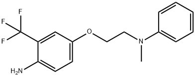 N-(2-[4-AMINO-3-(TRIFLUOROMETHYL)PHENOXY]ETHYL)-N-METHYL-N-PHENYLAMINE Struktur