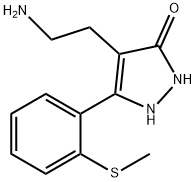 4-(2-AMINOETHYL)-5-[2-(METHYLTHIO)PHENYL]-1,2-DIHYDRO-3H-PYRAZOL-3-ONE Struktur