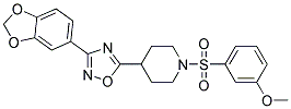 4-[3-(1,3-BENZODIOXOL-5-YL)-1,2,4-OXADIAZOL-5-YL]-1-[(3-METHOXYPHENYL)SULFONYL]PIPERIDINE Struktur