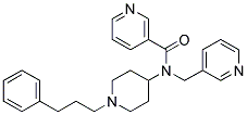 N-[1-(3-PHENYLPROPYL)PIPERIDIN-4-YL]-N-(PYRIDIN-3-YLMETHYL)NICOTINAMIDE Struktur