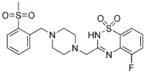 5-FLUORO-3-((4-[2-(METHYLSULFONYL)BENZYL]PIPERAZIN-1-YL)METHYL)-2H-1,2,4-BENZOTHIADIAZINE 1,1-DIOXIDE Struktur