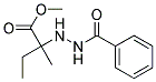 2-(N'-BENZOYL-HYDRAZINO)-2-METHYL-BUTYRIC ACID METHYL ESTER Struktur