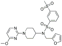 N-(2-FURYLMETHYL)-N-[1-(4-METHOXYPYRIMIDIN-2-YL)PIPERIDIN-4-YL]-3-(METHYLSULFONYL)BENZENESULFONAMIDE Struktur