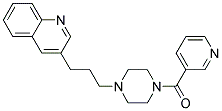 3-(3-[4-(PYRIDIN-3-YLCARBONYL)PIPERAZIN-1-YL]PROPYL)QUINOLINE Struktur