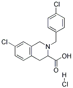 7-CHLORO-2-(4-CHLORO-BENZYL)-1,2,3,4-TETRAHYDRO-ISOQUINOLINE-3-CARBOXYLIC ACID HYDROCHLORIDE Struktur