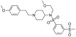 N-(2-METHOXYETHYL)-N-(1-[2-(4-METHOXYPHENYL)ETHYL]PIPERIDIN-4-YL)-3-(METHYLSULFONYL)BENZENESULFONAMIDE Struktur