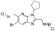 C-(6-BROMO-3-CYCLOPENTYL-5-METHYL-3H-IMIDAZO[4,5-B]PYRIDIN-2-YL)-METHYLAMINE DIHYDROCHLORIDE Struktur