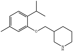 3-[(2-ISOPROPYL-5-METHYLPHENOXY)METHYL]PIPERIDINE Struktur