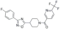 5-((4-[3-(4-FLUOROPHENYL)-1,2,4-OXADIAZOL-5-YL]PIPERIDIN-1-YL)CARBONYL)-2-(TRIFLUOROMETHYL)PYRIDINE Struktur