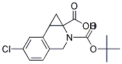 2-(TERT-BUTOXYCARBONYL)-6-CHLORO-1A,2,3,7B-TETRAHYDRO-1H-CYCLOPROPA[C]ISOQUINOLINE-1A-CARBOXYLIC ACID Struktur