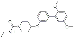 4-[(2',5'-DIMETHOXYBIPHENYL-3-YL)OXY]-N-ETHYLPIPERIDINE-1-CARBOXAMIDE Struktur