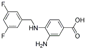 3-AMINO-4-(3,5-DIFLUORO-BENZYLAMINO)-BENZOIC ACID Struktur