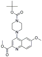 METHYL 4-(N-BOC PIPERAZINE)-6-METHOXY-QUINOLINE-2-CARBOXYLATE Struktur