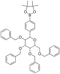 3,4,5-TRIS-BENZYLOXY-2-BENZYLOXYMETHYL-6-[4-(4,4,5,5-TETRAMETHYL-[1,3,2]DIOXABOROLAN-2-YL)-PHENYL]-TETRAHYDRO-PYRAN Struktur