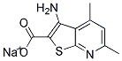 SODIUM 3-AMINO-4,6-DIMETHYLTHIENO[2,3-B]PYRIDINE-2-CARBOXYLATE Struktur