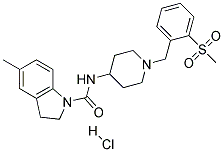 5-METHYL-N-(1-[2-(METHYLSULFONYL)BENZYL]PIPERIDIN-4-YL)INDOLINE-1-CARBOXAMIDE HYDROCHLORIDE Struktur