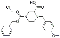 4-(4-METHOXY-BENZYL)-PIPERAZINE-1,3-DICARBOXYLIC ACID 1-BENZYL ESTER HYDROCHLORIDE Struktur