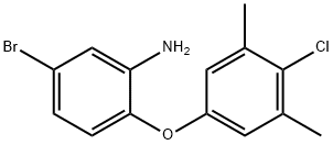 5-BROMO-2-(4-CHLORO-3,5-DIMETHYLPHENOXY)ANILINE Struktur