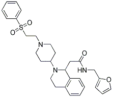 N-(2-FURYLMETHYL)-2-(2-(1-[2-(PHENYLSULFONYL)ETHYL]PIPERIDIN-4-YL)-1,2,3,4-TETRAHYDROISOQUINOLIN-1-YL)ACETAMIDE Struktur