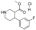 METHYL 4-(3-FLUOROPHENYL)PIPERIDINE-3-CARBOXYLATE HYDROCHLORIDE Struktur