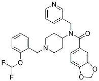 N-(1-[2-(DIFLUOROMETHOXY)BENZYL]PIPERIDIN-4-YL)-N-(PYRIDIN-3-YLMETHYL)-1,3-BENZODIOXOLE-5-CARBOXAMIDE Struktur