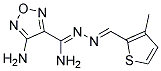 4-AMINO-N'-((3-METHYLTHIEN-2-YL)METHYLENE)-1,2,5-OXADIAZOLE-3-CARBOHYDRAZONAMIDE Struktur